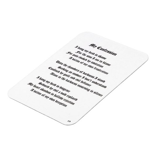 Magnet Flexible Ma confession (Côté Gauche)