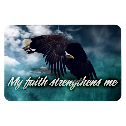 Magnet Flexible "Ma foi me renforce" Motivation Affirmation (Horizontal)