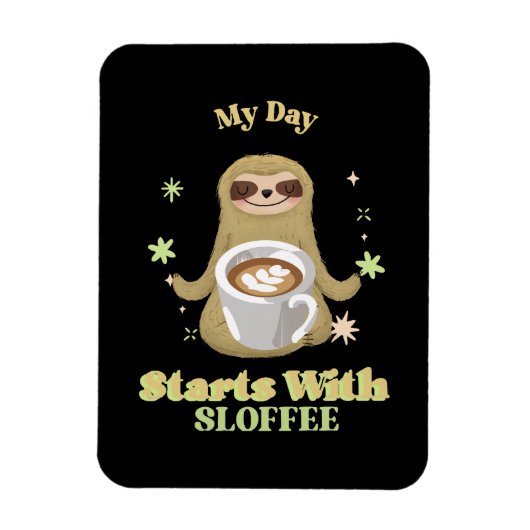 Magnet Flexible Ma journée commence avec du Sloffee (Vertical)