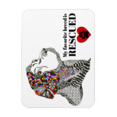 Magnet Flexible Ma race préférée est Secourue l'aimant d'adoption  (Vertical)