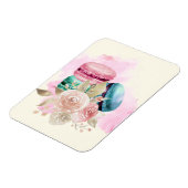 Magnet Flexible Macarons et fleurs colorés Aquarelle (Côté Gauche)