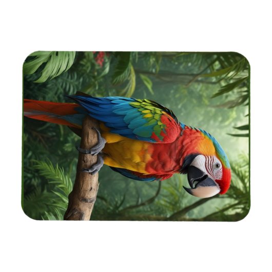 Magnet Flexible Macaw Parrot (Horizontal)