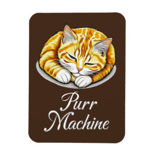 Magnet Flexible Machine à purer, chat à gingembre dormant mignon