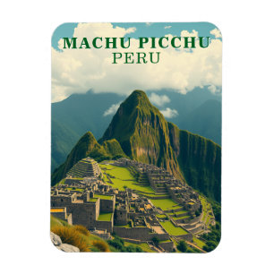 Magnet Flexible Machu Picchu Pérou Souvenir Ancien Inca