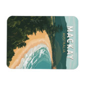 Magnet Flexible Mackay Australia Travel Art Vintage (Horizontal)
