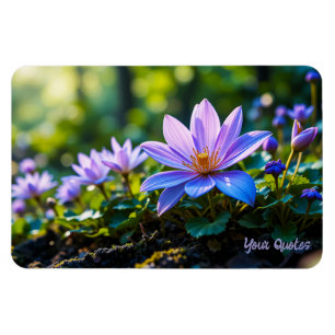 Magnet Flexible Macro Fleurs sauvages violettes de la forêt avec r