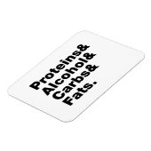 Magnet Flexible Macronutriments. Protéines & Alcool & Carbes & Gra (Côté Gauche)