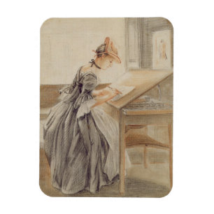 Magnet Flexible Madame Copying à un Tableau de dessin, c.1760-70