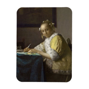 Magnet Flexible Madame Writing, C. 1665 (huile sur la toile)