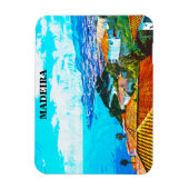 Magnet Flexible Madeira Portugal Panorama Illustration (Vertical)