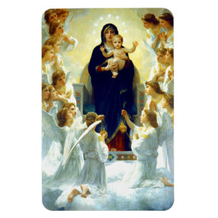 Magnet Flexible Madonna de W. Bouguereau. Cadeau de Noël en beaux-
