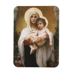 Magnet Flexible Madonna des Roses par Bouguereau
