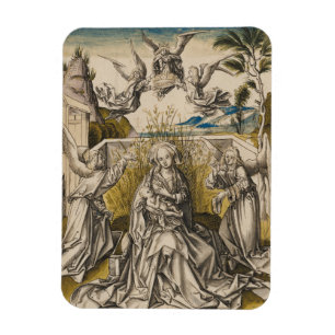 Magnet Flexible Madonna et anges dans un paysage   c.1500