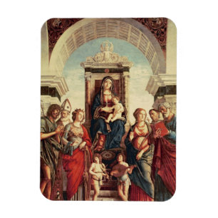 Magnet Flexible Madonna et enfant avec des saints