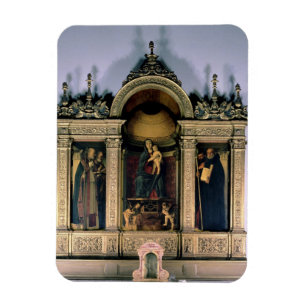 Magnet Flexible Madonna et enfant et saints (retable de triptyque)