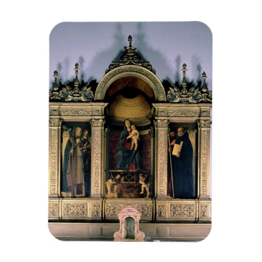 Magnet Flexible Madonna et Enfant et Saints (retable triptyque) (Vertical)