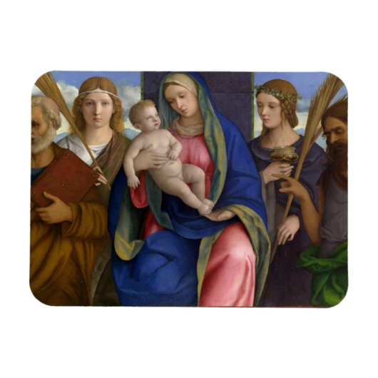 Magnet Flexible Madonna et l'enfant avec les saints (Horizontal)