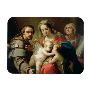 Magnet Flexible Madonna et l'enfant avec les saints Jean, Anna et 
