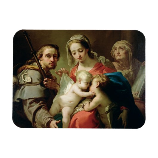Magnet Flexible Madonna et l'enfant avec les saints Jean, Anna et (Horizontal)