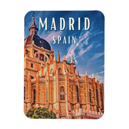 Magnet Flexible Madrid, ville de la gastronomie espagnole (Vertical)