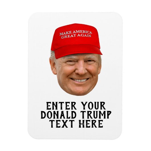 MAGNET FLEXIBLE MAGA DONALD TRUMP PERSONNALISÉ (Vertical)