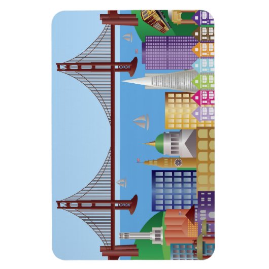 Magnet Flexible Magazine de San Francisco City (Vertical)