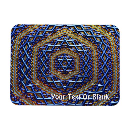 Magnet Flexible Magène métallique orné David (Horizontal)