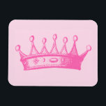 Magnet Flexible Magenta Princess Crown sur Arrière - plan rose<br><div class="desc">Aucun jeu d'habillage n'est complet sans couronne ! Aidez votre enfant à se souvenir de la part d'une princesse qu'elle est avec cette impression de couronne magenta de Vision Studio. Commandez aujourd'hui !</div>