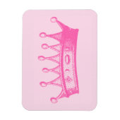 Magnet Flexible Magenta Princess Crown sur Arrière - plan rose (Vertical)