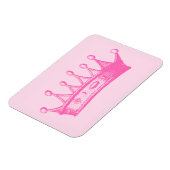 Magnet Flexible Magenta Princess Crown sur Arrière - plan rose (Côté Gauche)