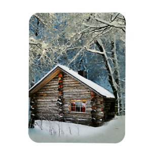 Magnet Flexible Magie hivernale Rustique Cabine de billes