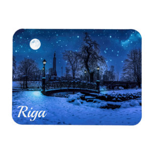 Magnet Flexible Magique nuit d'hiver avec ciel étoilé à Riga