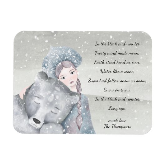 Magnet Flexible Magique Princesse de neige Ours Bleak Midwinter Ho (Horizontal)