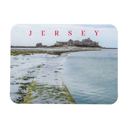 Magnet Flexible Magnat de la chaussée du château Jersey Elizabeth (Horizontal)