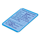 Magnet Flexible Magnat d'information d'urgence pour animaux (Côté Gauche)