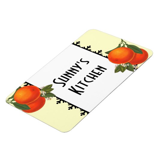 Magnet Flexible Magnat d'oranges d'art rétro personnalisé (Côté Gauche)