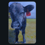 Magnet Flexible Magnat Flex de vache noire<br><div class="desc">L'image originale était une aquarelle pour une amie qui m'a demandé de peindre cette vache comme un cadeau mariage surprise pour son futur mari. Elle et son fiancé ont adopté cette vache après qu'elle ait été orpheline et ils l'ont accueillie dans leur troupeau. Un aimant doux pour le réfrigérateur ou...</div>
