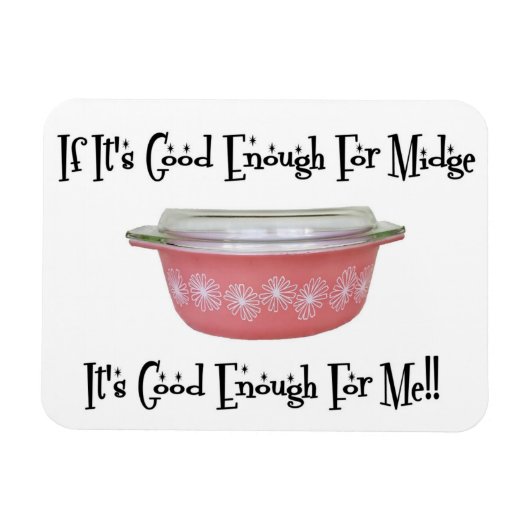 Magnet Flexible Magnat médian rose rétro MCM (Horizontal)