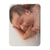 Magnet Flexible Magnat photo moderne simple | FAIRE-PART DE NAISSA (Vertical)