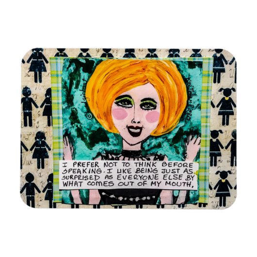 Magnet Flexible Magnet-Je préfère ne pas penser (Horizontal)