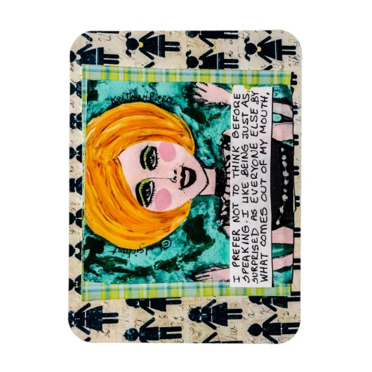 Magnet Flexible Magnet-Je préfère ne pas penser (Vertical)