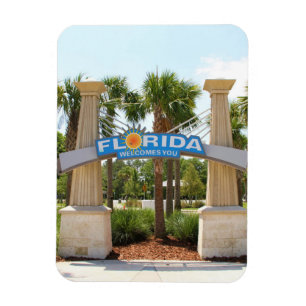Magnet Flexible Magnet,  Photography of "Florida Welcomes You"