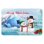 Magnet Flexible Magnet-Snowmen (Horizontal)