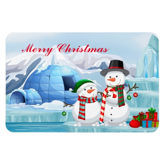 Magnet Flexible Magnet-Snowmen (Horizontal)