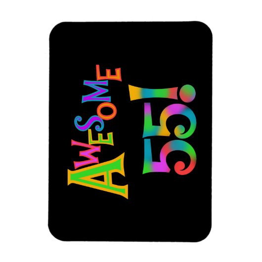 Magnet Flexible Magnifique 55 T-shirts et cadeaux d'anniversaire (Vertical)