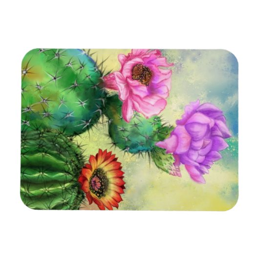 Magnet Flexible Magnifique Aimant Cactus Fleur (Horizontal)