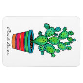 Magnet Flexible Magnifique Cactus Aquarelle En Beau Pot (Horizontal)