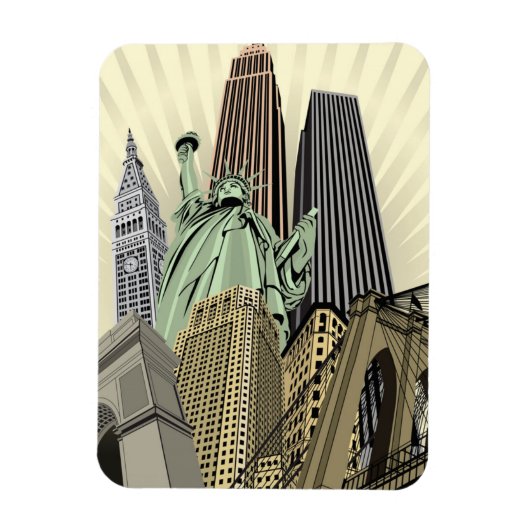 Magnet Flexible Magnifique Cityscape NYC (Vertical)