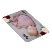 Magnet Flexible Magnifique Photo Fille Bébé Fleurs Blush (Côté Droit)