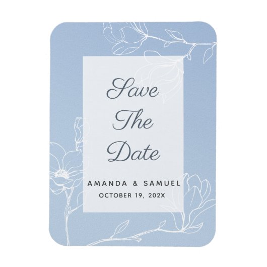 Magnet Flexible Magnolia Bleu (Vertical)